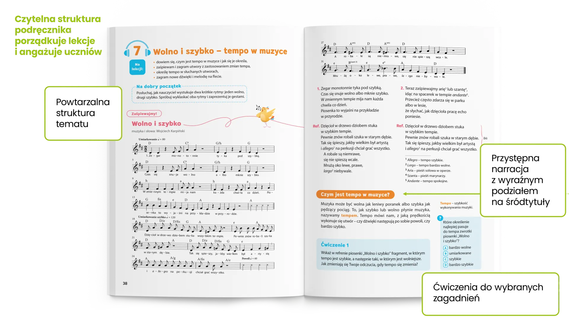 Rozkładówka podręcznika Wszystko gra