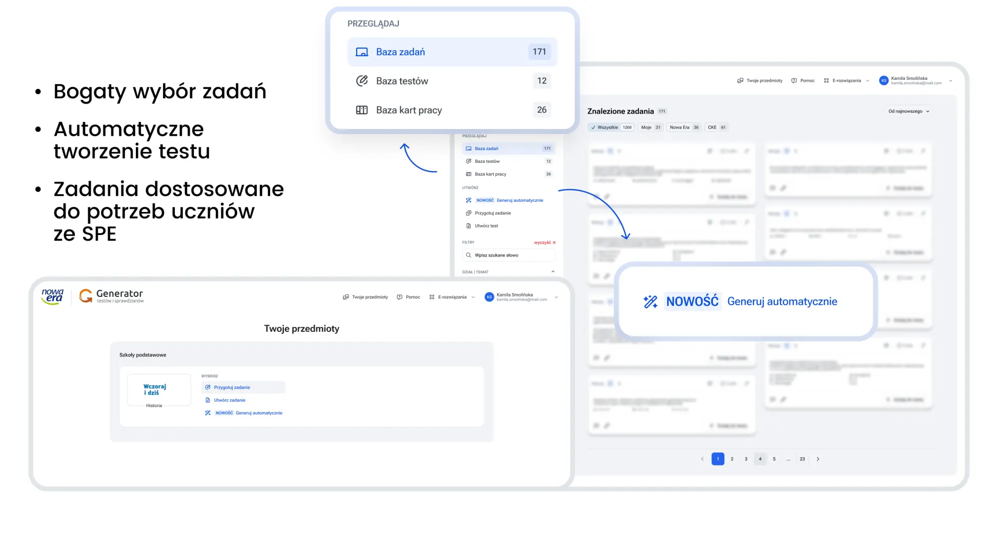 Generator testów i Ondorio