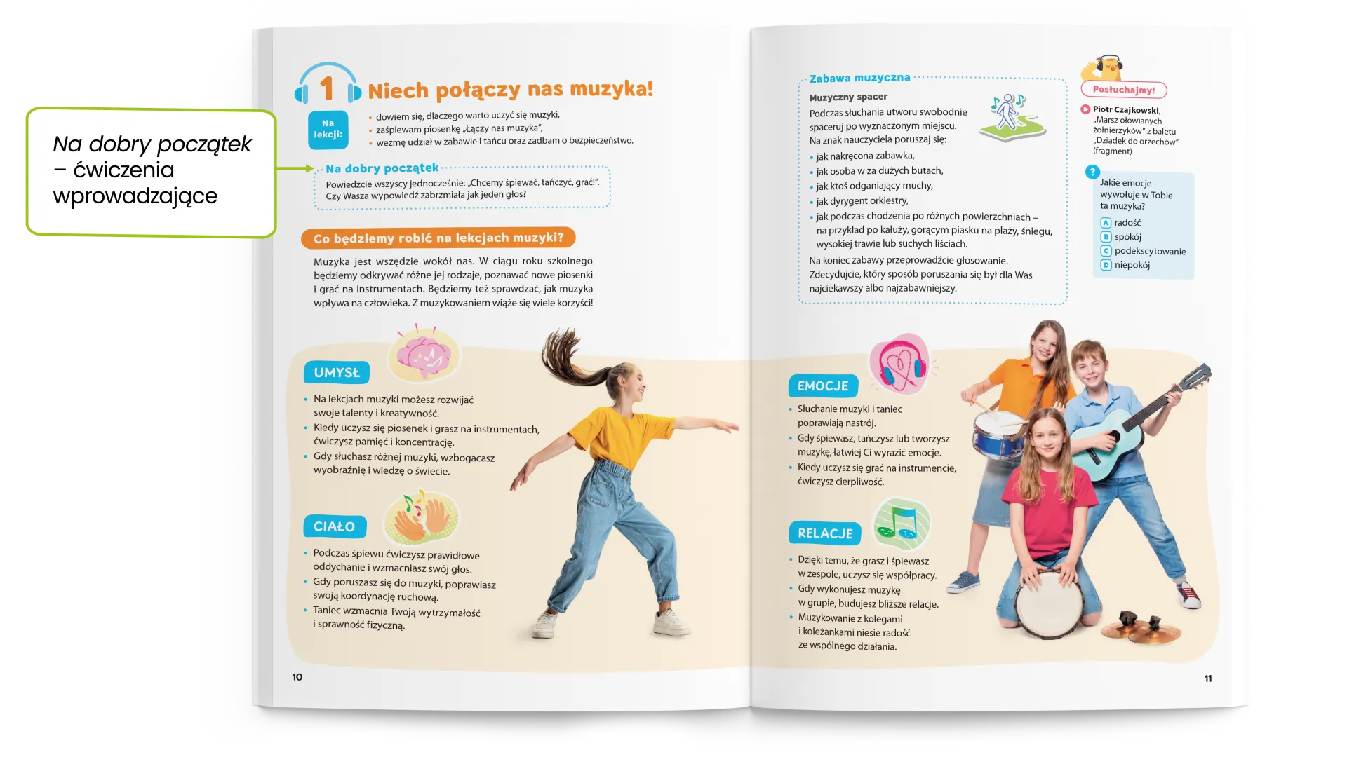 Rozkładówka podręcznika Wszystko gra