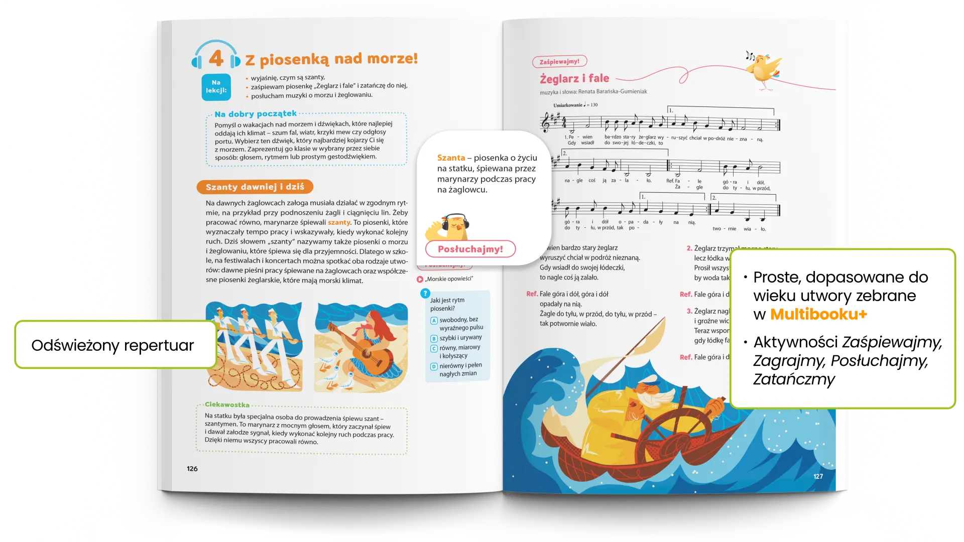 Rozkładówka podręcznika Wszystko gra