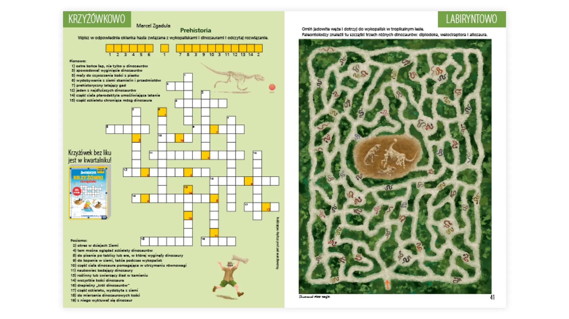 rozkładówka: rubryka Krzyżówkowo