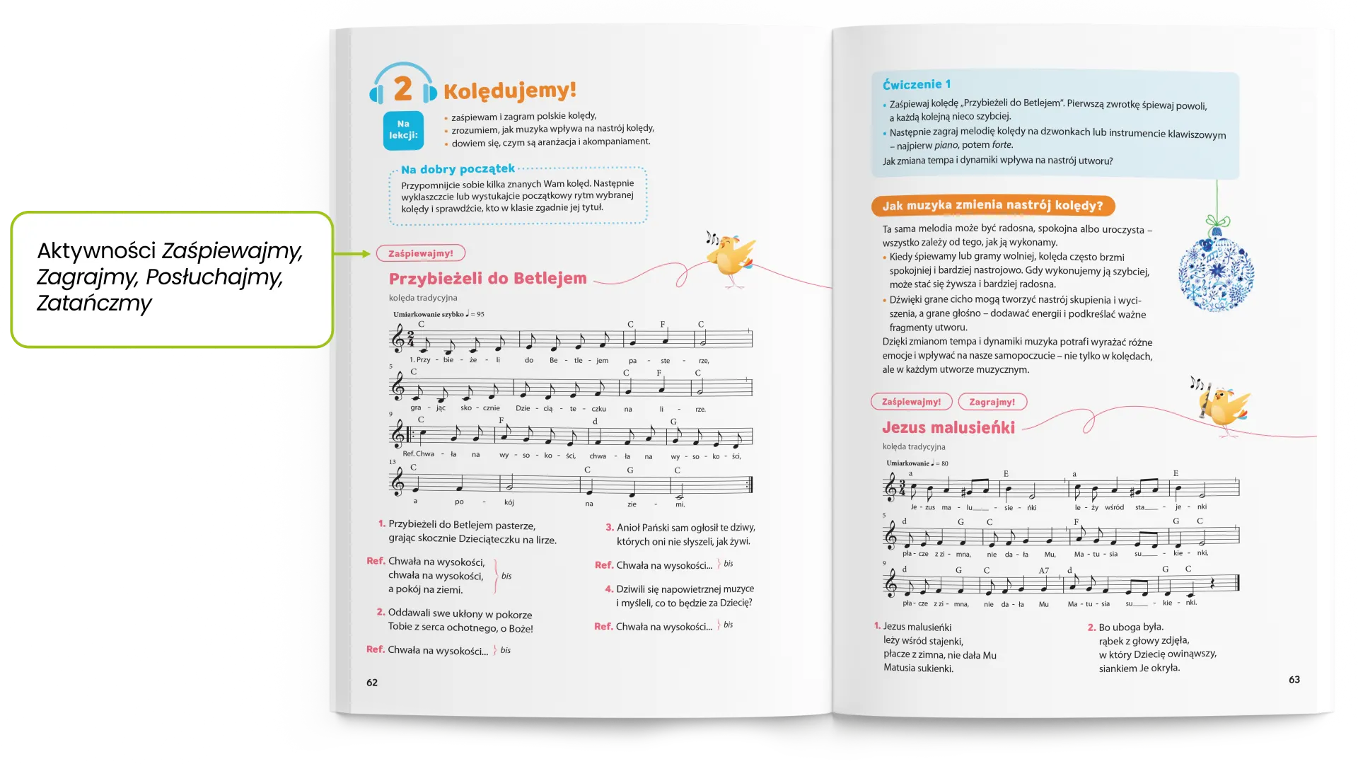 Rozkładówka podręcznika Wszystko gra