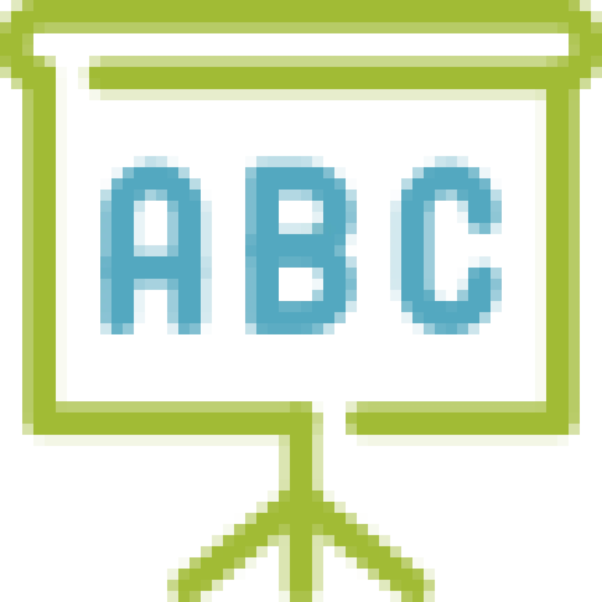 ikonka przedstawiająca tablicę z literami ABC