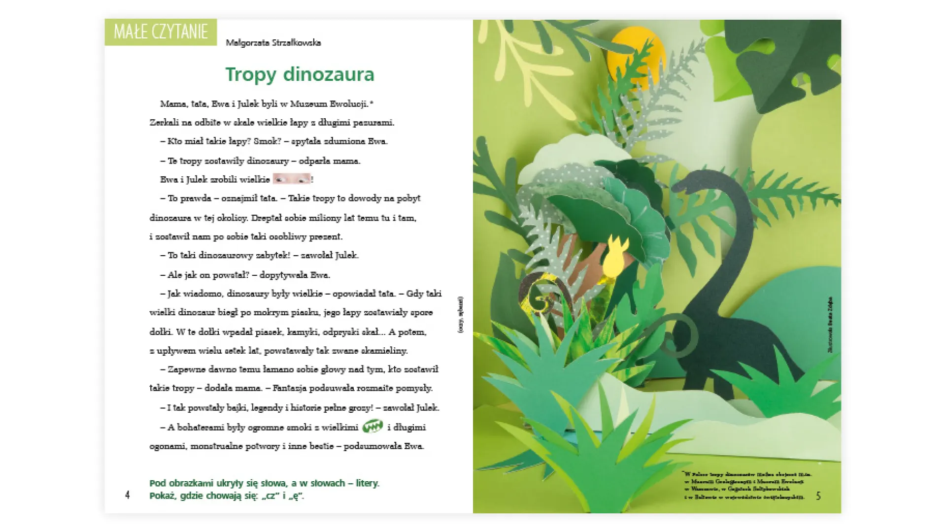 rozkładówka:  rubryka Małe czytanie