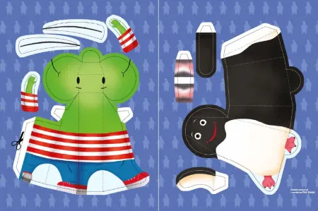 Tekturowe modele zwierzaków Przykładowa gra planszowa