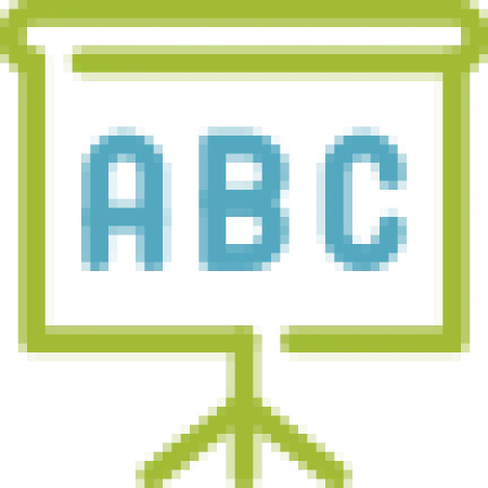 ikonka przedstawiająca tablicę z literami ABC