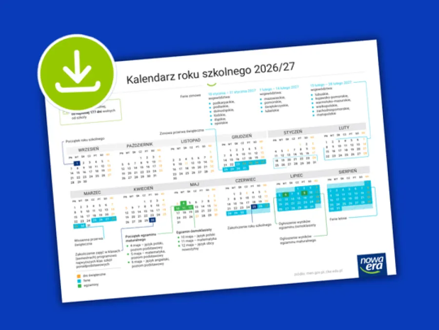 Kalendarz roku szkolnego 2026/2027
