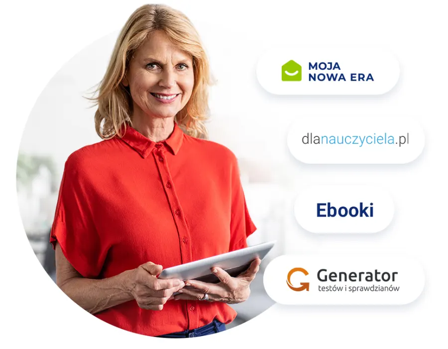 nauczycielka z tabletem