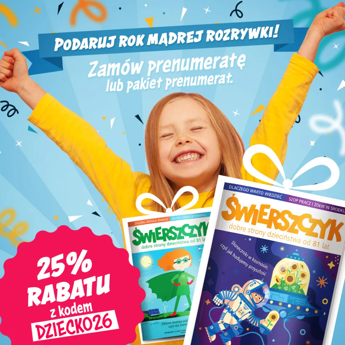 25% rabatu z kodem dziecko