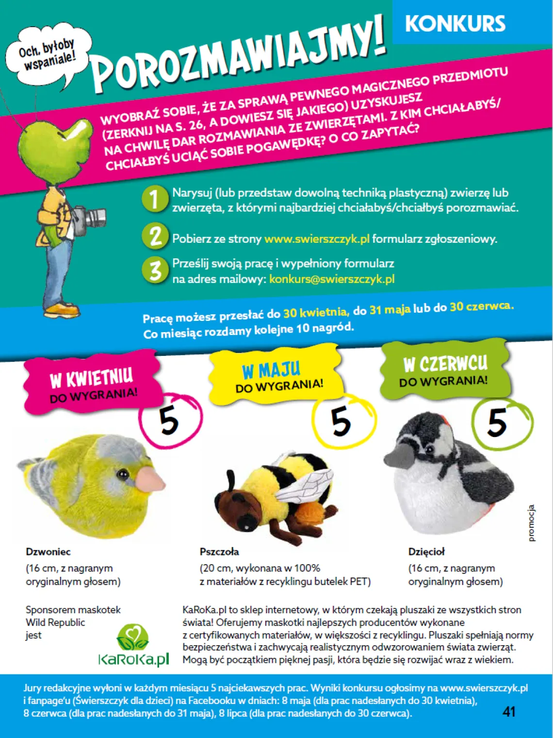 grafika z opisanymi zasadami konkursu