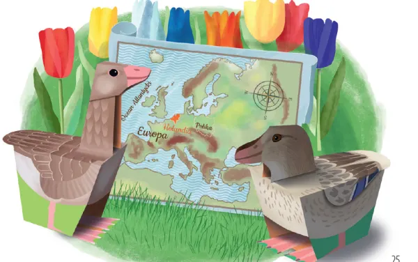 rysunek z hipopotamem i ptakiem